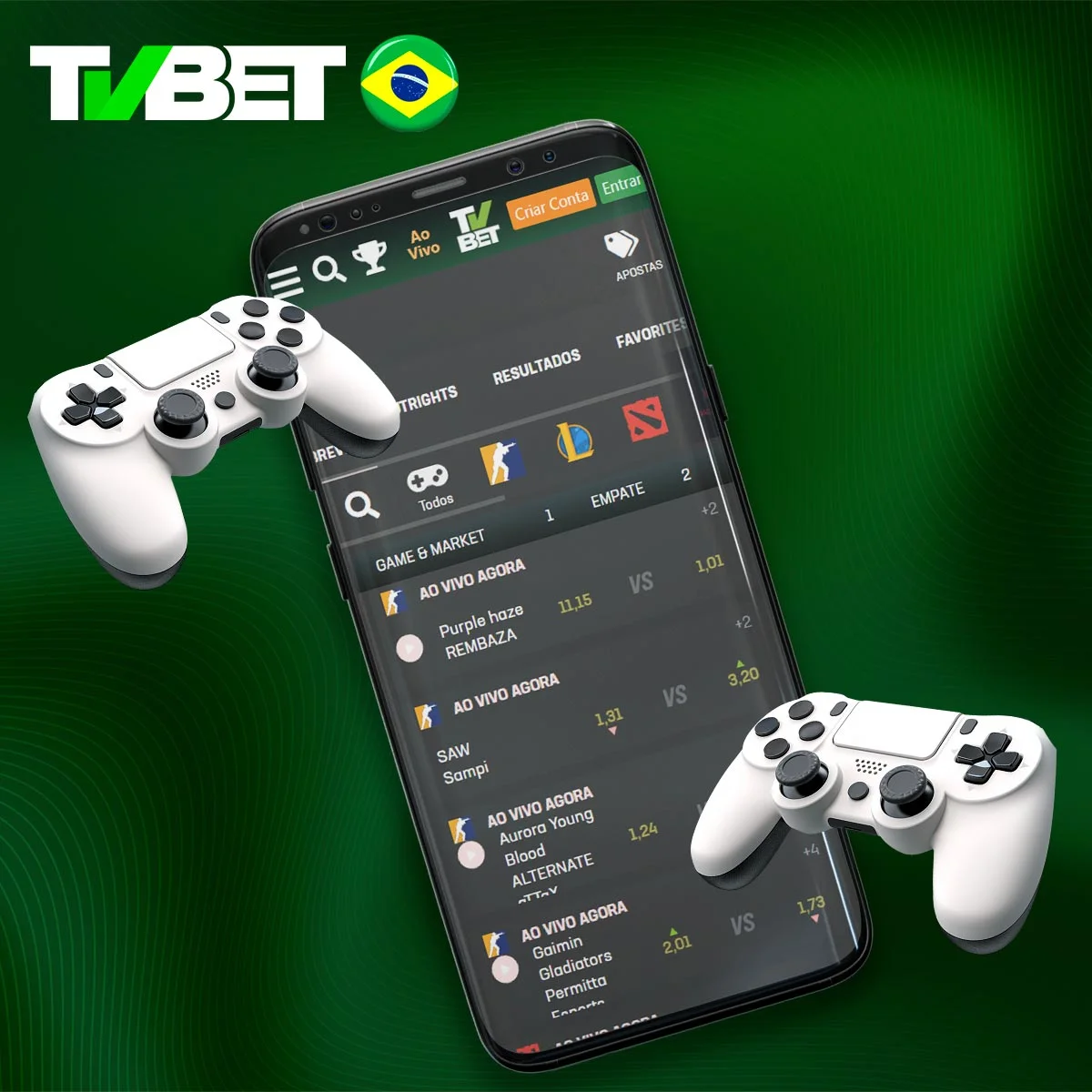 Como funcionam as apostas de e-sports do TVbet?