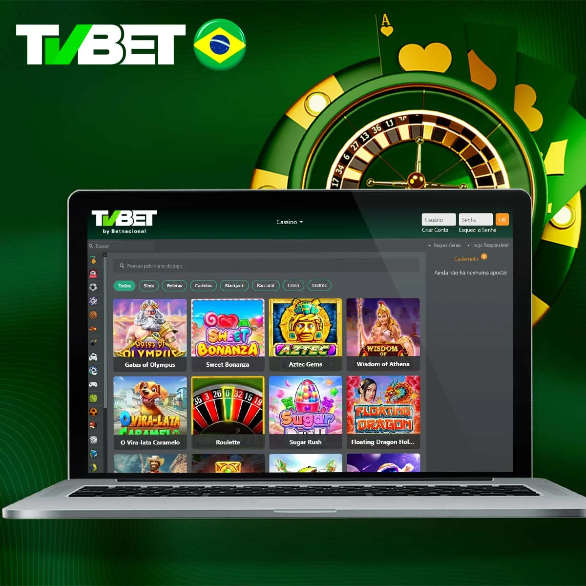 Quais jogos estão disponíveis no TVBet Casino?