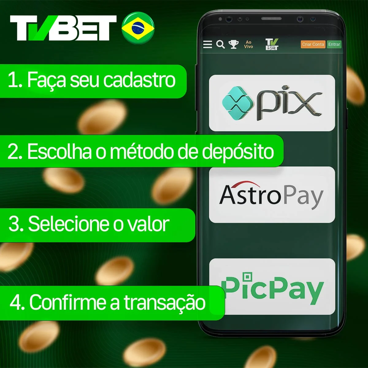 Como depositar na TVBet?