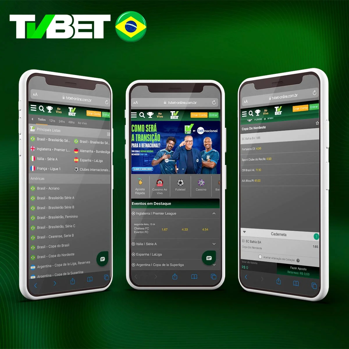 Todas as categorias de esportes na plataforma TVbet