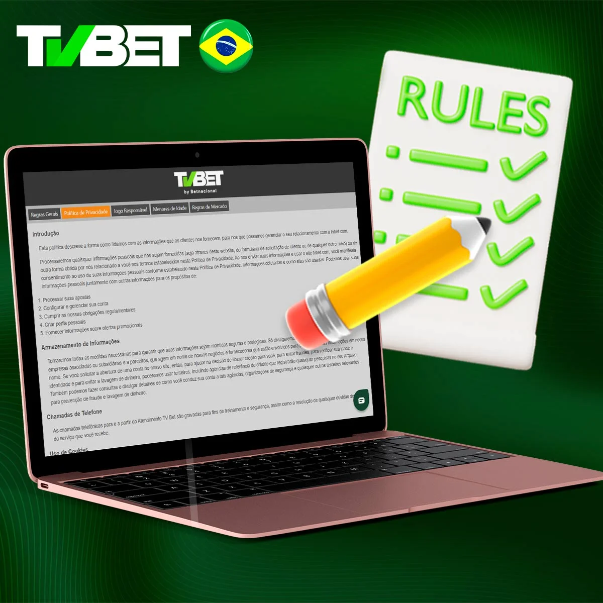 Como é que a política de privacidade e confidencialidade funciona na plataforma TVbet?